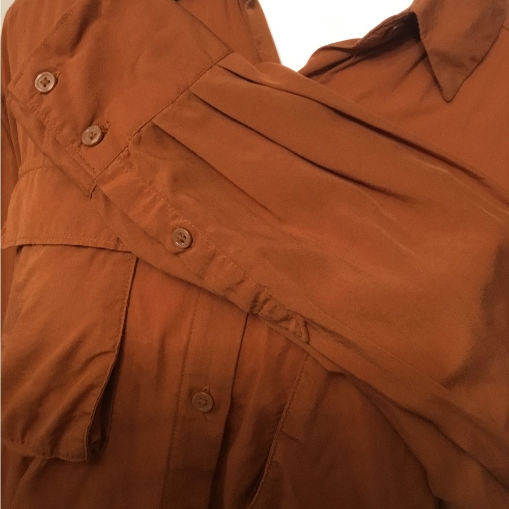 A NEW DAY Rust Button Blouse - Picture 3 of 5